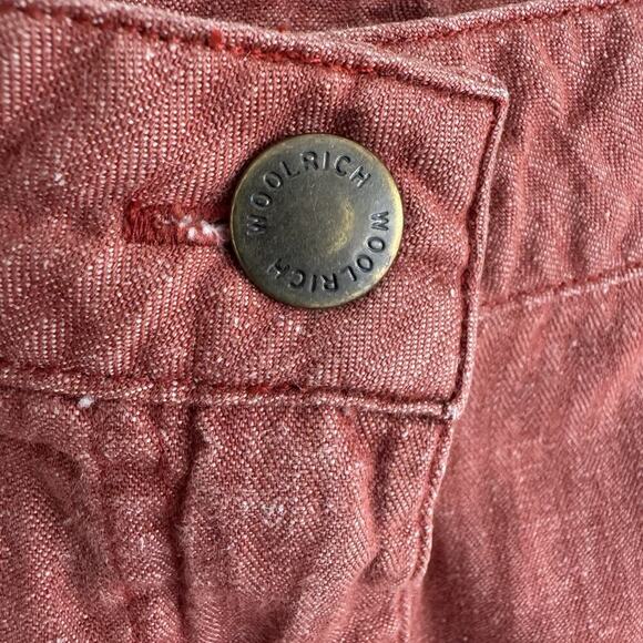 Woolrich Skirt Women's 10 Copper Stretch Pockets Mid Thigh Herringbone Pattern - Picture 3 of 10